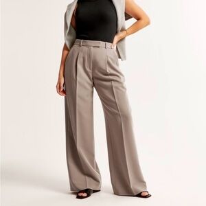 Women’s Abercrombie & Fitch Curve Love Harper Tailored Ultra Wide Leg Pant